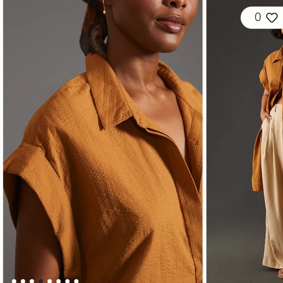 Anthropologie Maeve Brown Button Down Dress - Picture 13 of 16